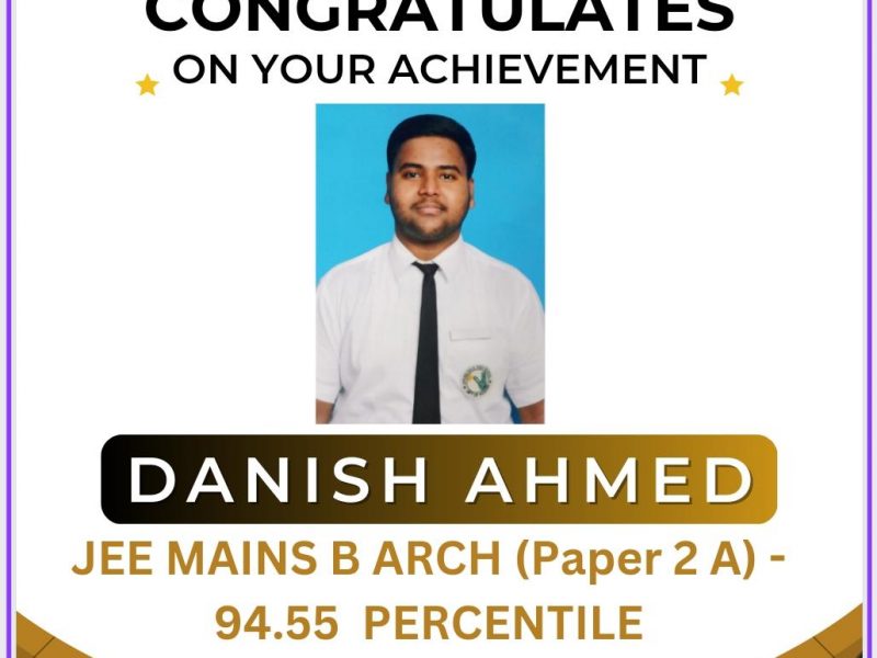 JEE Mains achiever Danish Ahmed